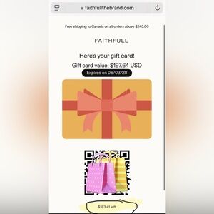 Faithfull - $ 250 - Free Shipping